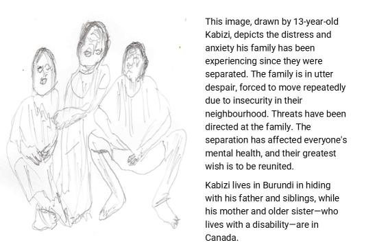 Kabizi sees his family in distress