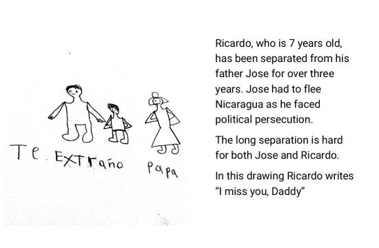 Ricardo tells his dad he misses him