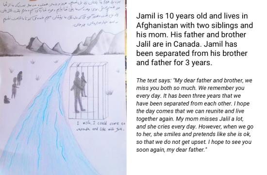 Jamil is missing his father and brother in Canada